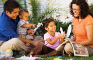 Family reading books