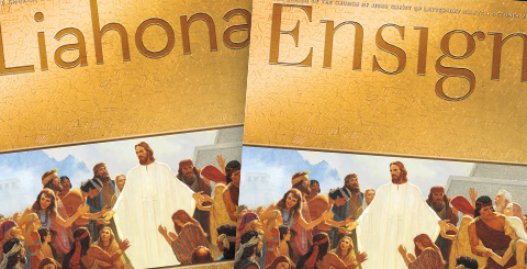 SUD - cubiertas de revistas mormonas revista Liahona y Ensign