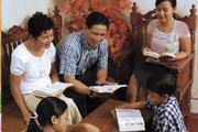 Family reading scriptures