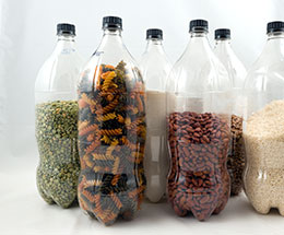 alimentos em garrafas