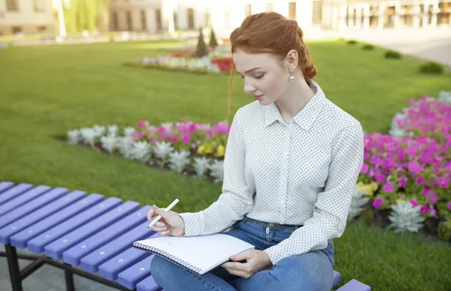 Woman writing letter