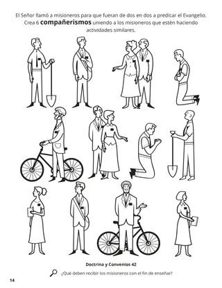 Missionaries Sent Two by Two coloring page