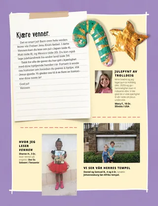 letter and quotes from children