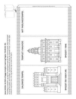 aktivitetsside: Jesus befaler sit folk at bygge templer