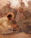 Jesus washing the feet of his disciples