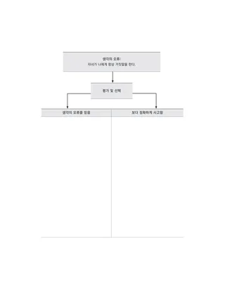 생각의 오류 예시 도표