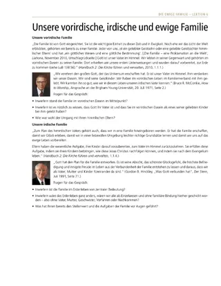 handout, Our Premortal, Mortal, and Eternal Families