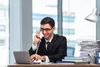 bussines man on the phone and computer