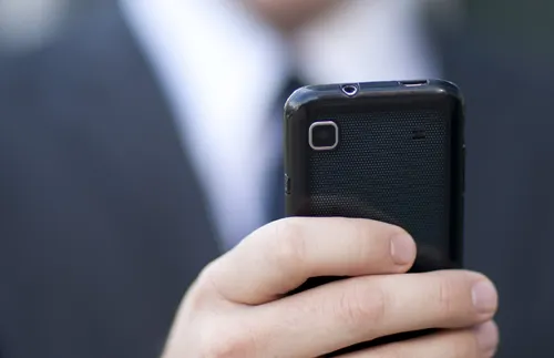 hand with smartphone