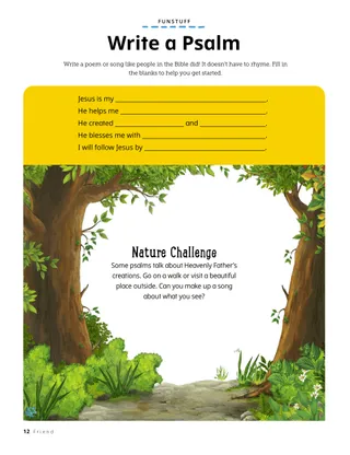 Page from the August 2022 Friend Magazine.