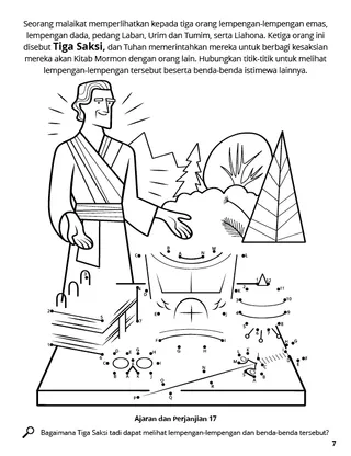 The Three Witnesses of the Book of Mormon coloring page