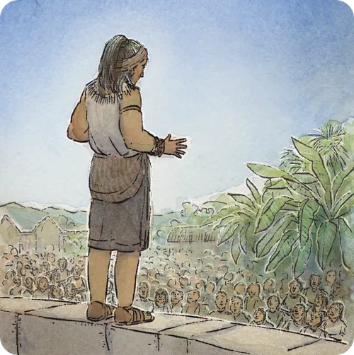 Samuel teaching crowd