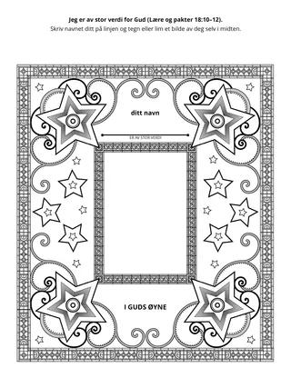 aktivitetsside: Jeg er av stor verdi