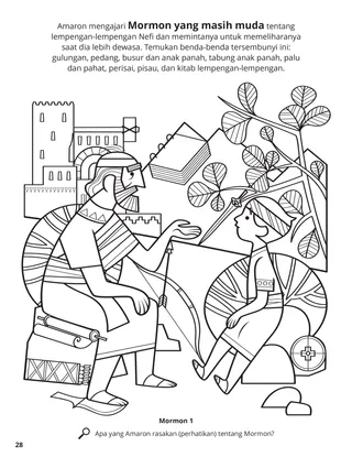 Ammaron Taught Mormon about the Sacred Records coloring page