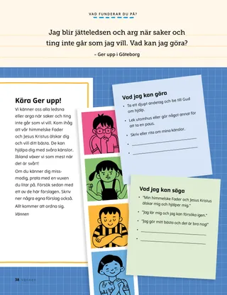 Barn som visar olika känslor