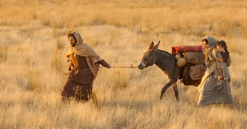 ilustración de la huida a Egipto