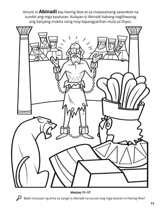 Abinadi and King Noah coloring page