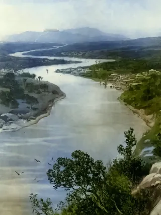 a river flowing from the Jerusalem temple