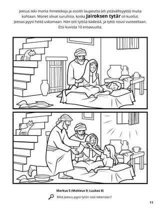 Jesus Raised Jairus’s Daughter from the Dead coloring page