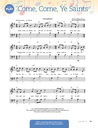 Music: Come, Come, Ye Saints