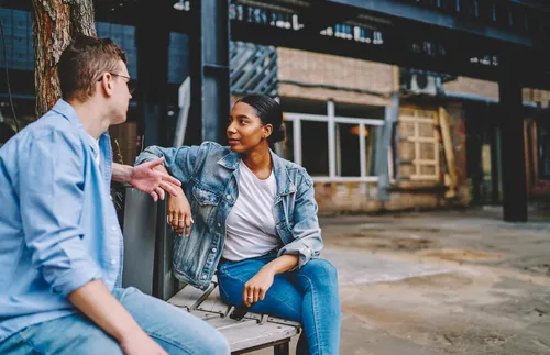 people having conversation