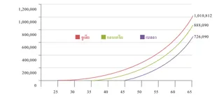 แผนภูมิการเติบโตของการลงทุน