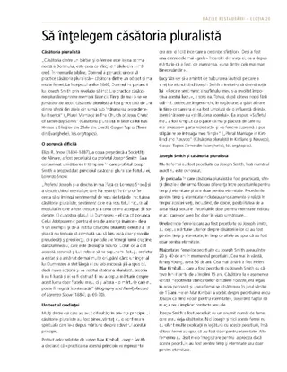foaie de prezentare, Să înţelegem căsătoria pluralistă