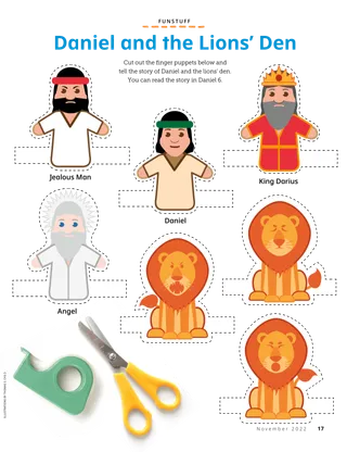 cut-out finger puppets