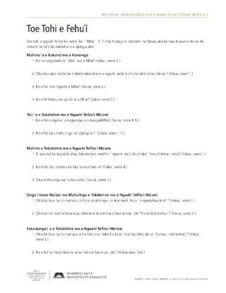 laʻipepa tufa, Toe Tohi e Fehuʻí