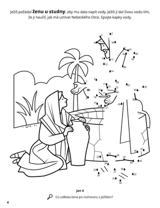 The Woman at the Well coloring page