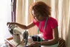 woman working at a sewing machine