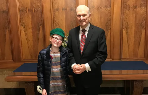 Lydia and President Nelson