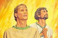 and looking up to heaven