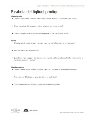 foglio, La parabola del figliuol prodigo