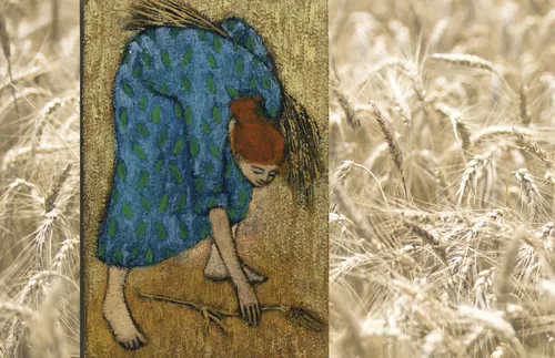 Ruth gleaning in the field