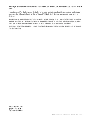 handout learning more about prayer page 2