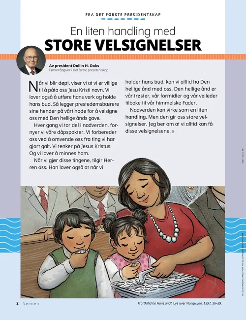 PDF-side av en familie som tar del i nadverden