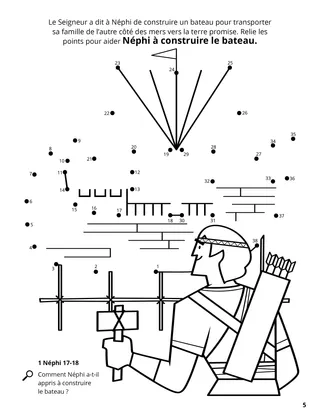 Nephi Builds a Boat coloring page
