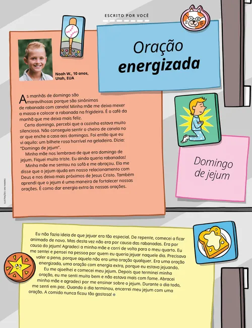 Página em PDF com uma ilustração de uma geladeira com ímãs