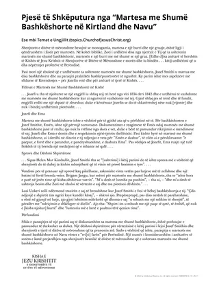 Pjesë të Shkëputura nga eseja “Martesa me Shumë Bashkëshorte në Kirtland and Navu”