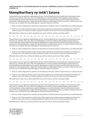 taratasy zaraina avy amin’ny mpampianatra