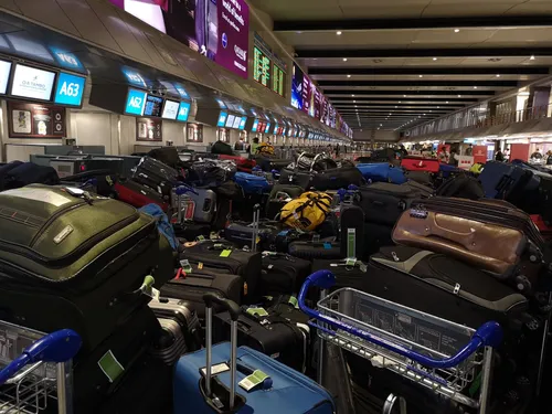 Luggage at an airport