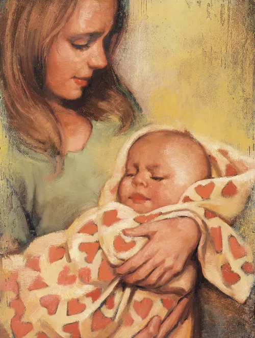 woman with baby