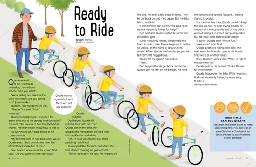 Page PDF of a boy riding a bicycle