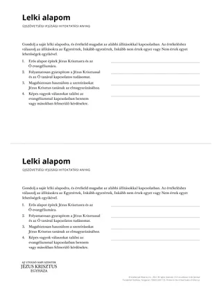 Spiritual Foundation handout