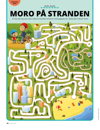 maze showing boy and his dad on bikes