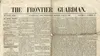 first page of The Frontier Guardian newspaper