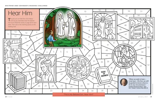 color by number pictures of Joseph Smith