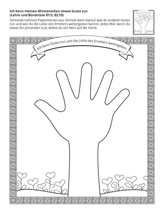 Seite mit der Aktivität: Ich kann meinen Mitmenschen etwas Gutes tun