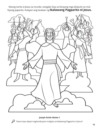 Jesus’s Second Coming coloring page